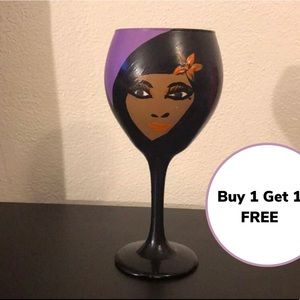 🌟 Painted Decor Wine Glass